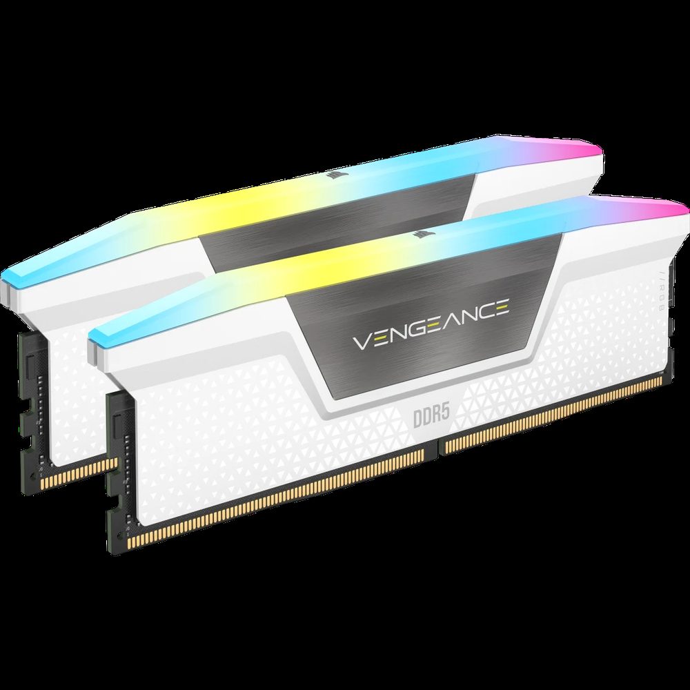 CORSAIR VENGEANCE RGB DDR5 32GB (2X16GB) 6000MHZ CL36 WHITE INTEL