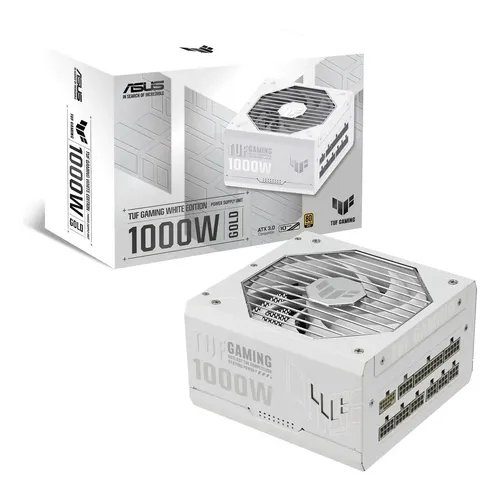 Fuente De Poder ASUS Tuf Gaming 1000W 80+ Plus Gold White Edition - 1000W