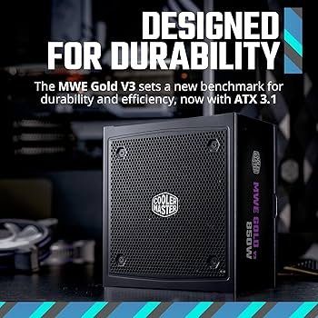 Fuente De Poder Cooler Master Mwe 850W V3 80 Plus Gold Full Modular