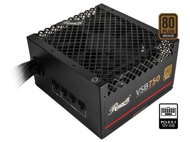 Fuente De Poder Rosewill VSB750 750W 80+ Bronze Semi-modular