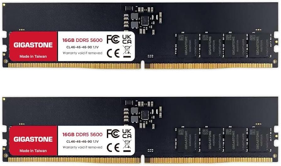 Gigastone DDR5 16GB 5600MHZ CL46 Sin Disipador