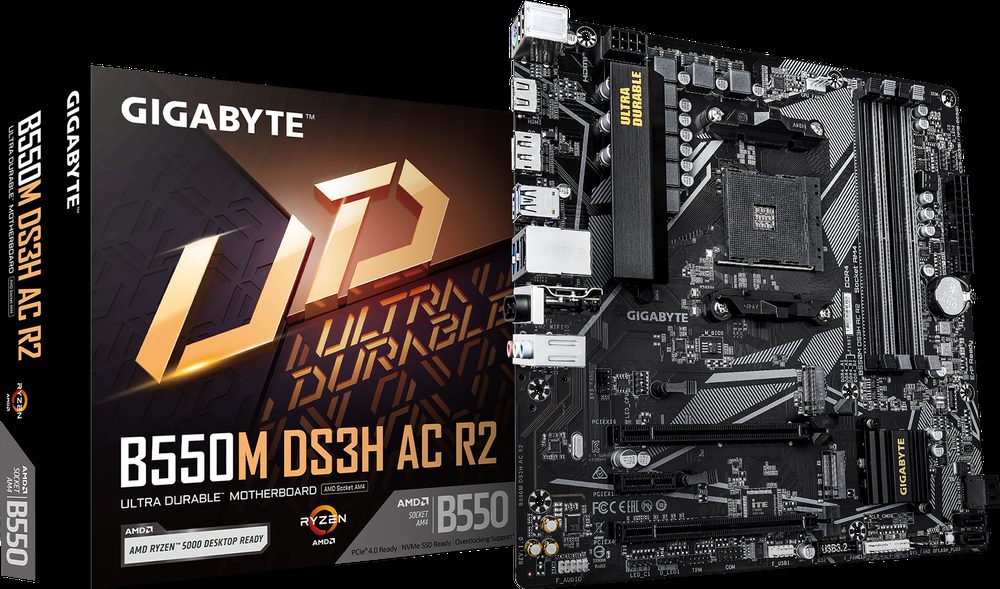 PLACA MADRE B550M GIGABYTE DS3H AC R2 WIFI - AMD AM4