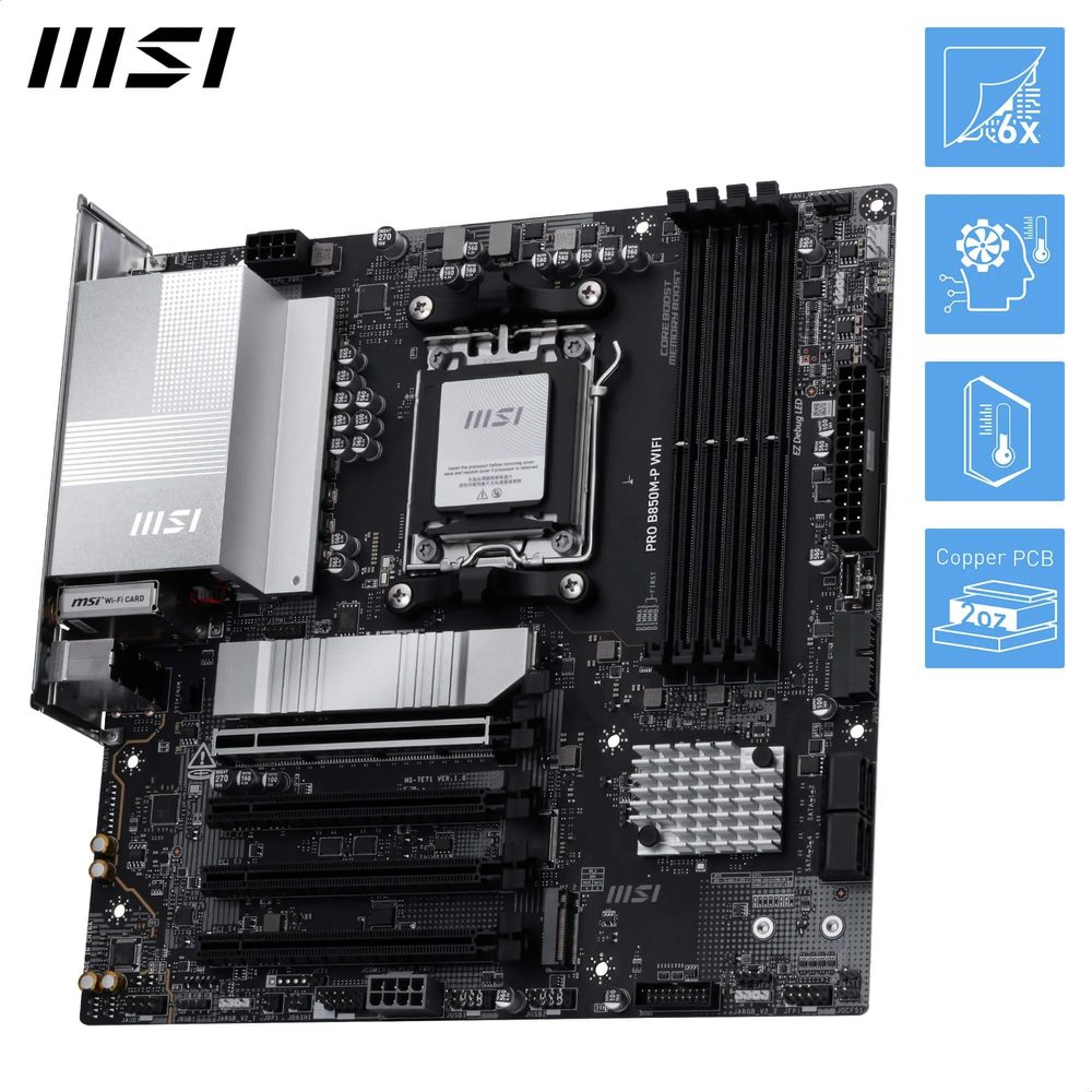 PLACA MADRE B850M-P MSI PRO WIFI - AMD AM5