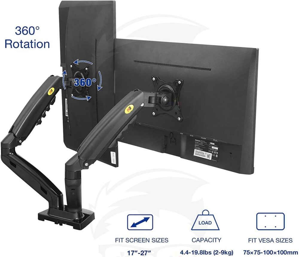 SOPORTE PARA MONITOR NORTH BAYO F160 DUAL 22-30" BLACK