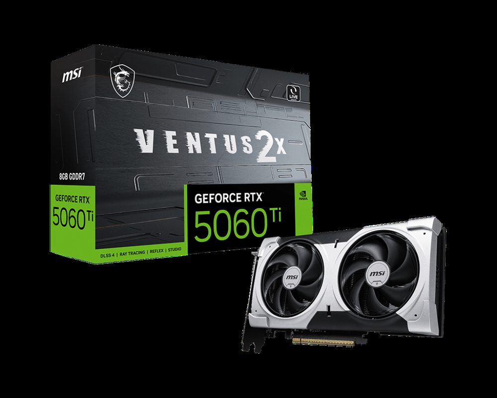 TARJETA DE VIDEO NVIDIA GEFORCE RTX 5060TI 8GB MSI VENTUS 2X