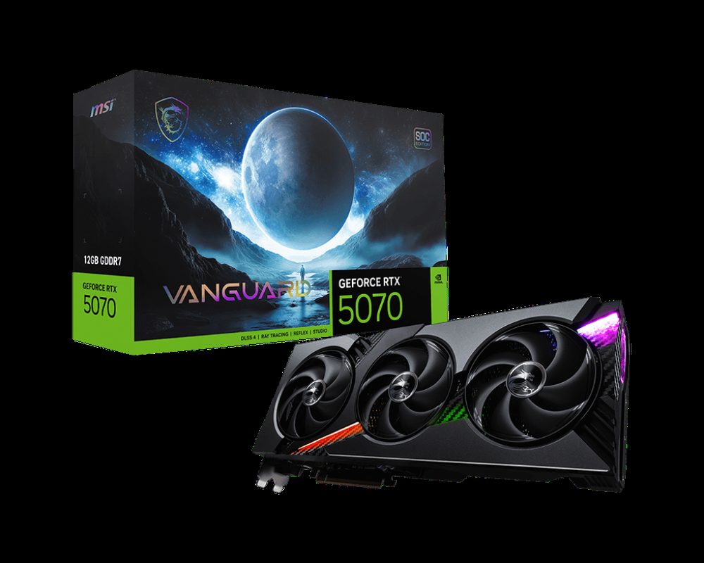 TARJETA DE VIDEO NVIDIA GEFORCE RTX 5070 MSI 12GB VANGUARD X3