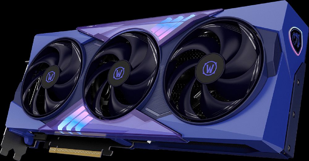 TARJETA DE VIDEO NVIDIA GEFORCE RTX 5070 MSI 12GB WORLD WARCRAFT MIDNICHT VOID OC