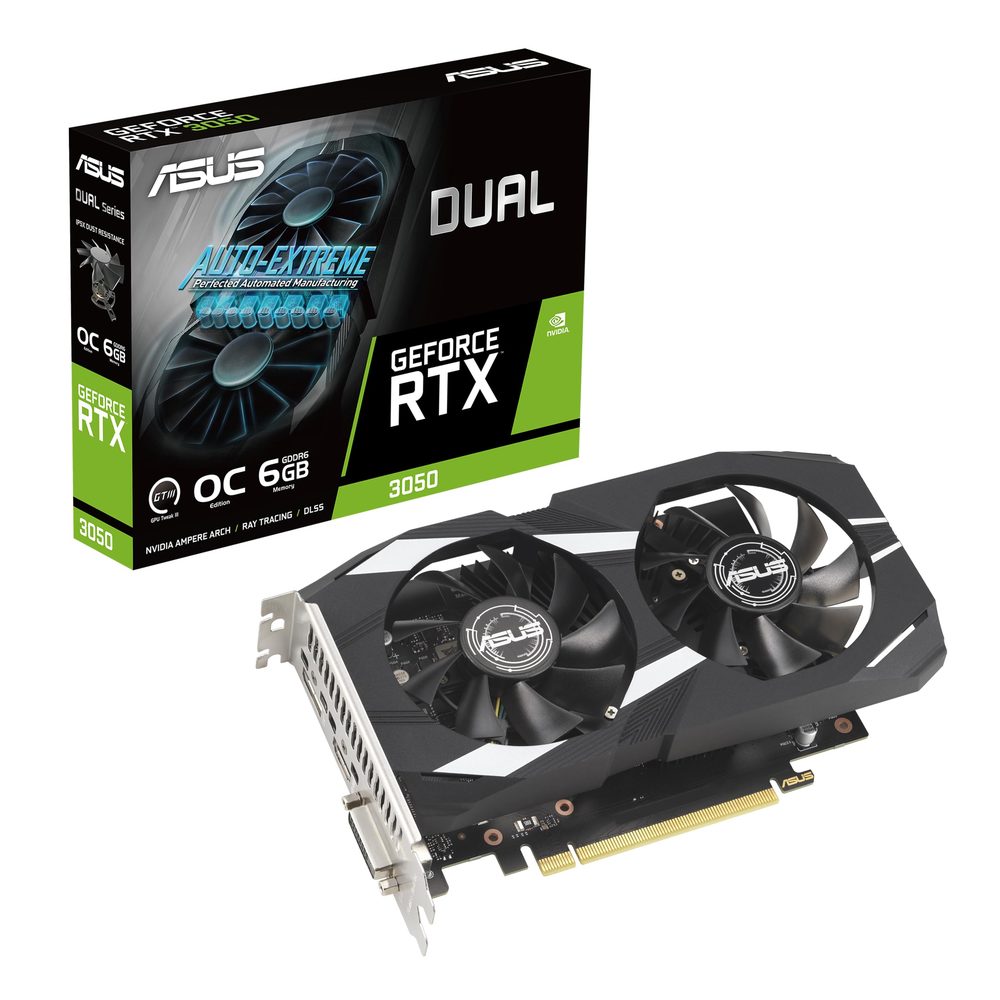 TARJETA VIDEO NVIDIA GEFORCE RTX 3050 ASUS DUAL 6GB GDRR6