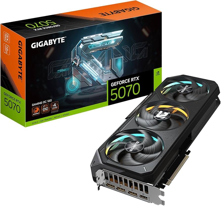 TARJETA VIDEO NVIDIA GEFORCE RTX 5070 GIGABYTE GAMING OC - 12GB