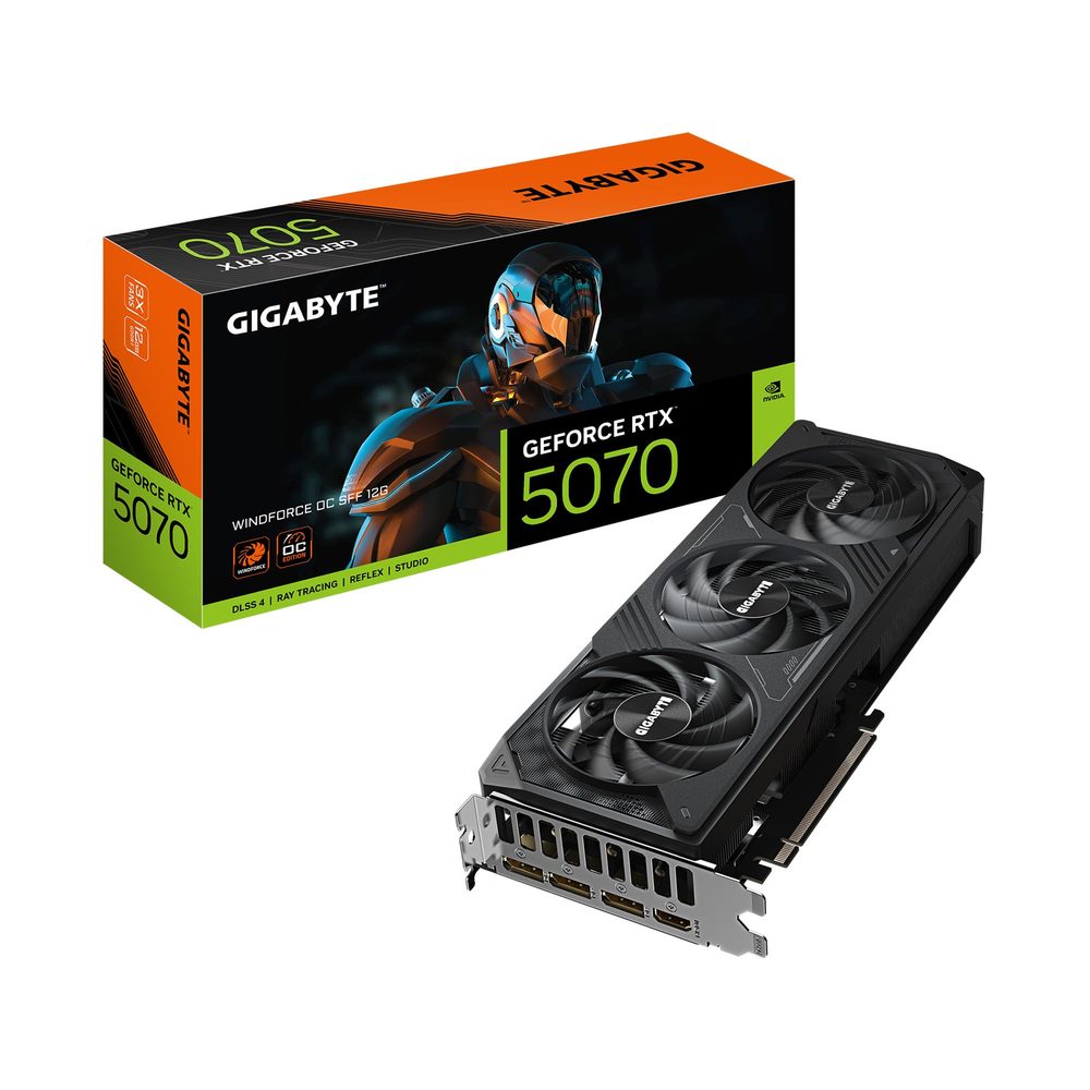 TARJETA VIDEO NVIDIA GEFORCE RTX 5070 GIGABYTE WINDFORCE OC - 12GB