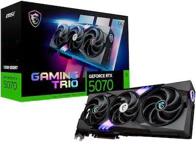 TARJETA VIDEO NVIDIA GEFORCE RTX 5070 MSI GAMING TRIO OC - 12GB GDDR7
